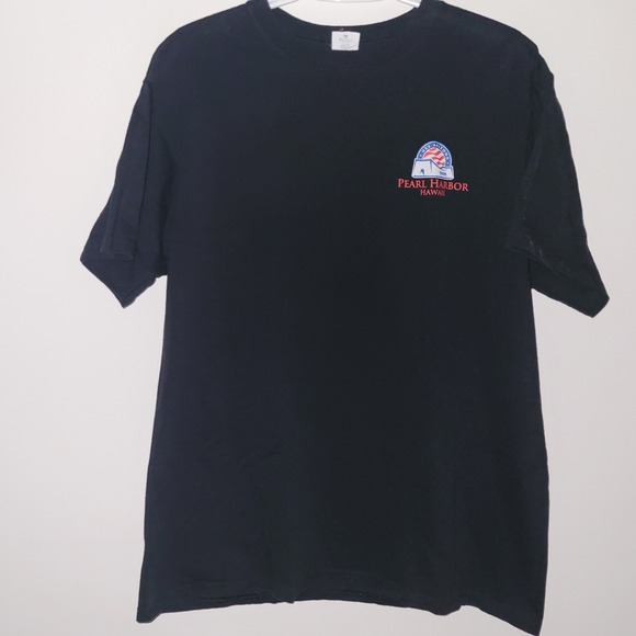 Elvis Presley Pearl Harbor USS Arizona Memorial T-Shirt Men's Size Large Black - Picture 2 of 7